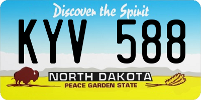 ND license plate KYV588