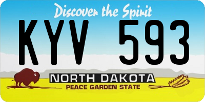 ND license plate KYV593
