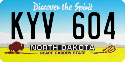ND license plate KYV604