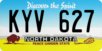 ND license plate KYV627