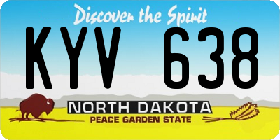 ND license plate KYV638