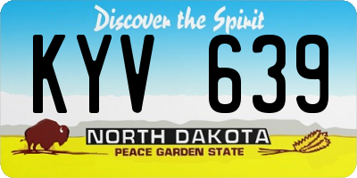 ND license plate KYV639