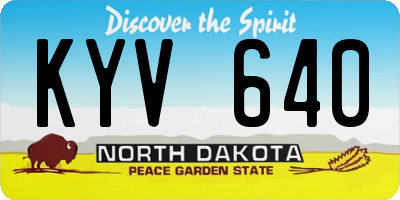 ND license plate KYV640