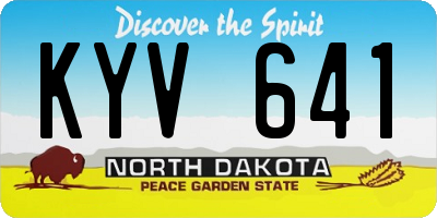 ND license plate KYV641