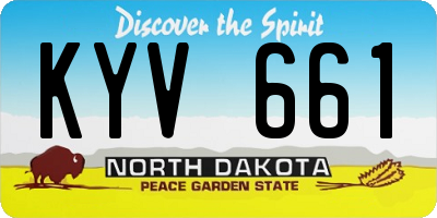 ND license plate KYV661