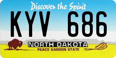 ND license plate KYV686