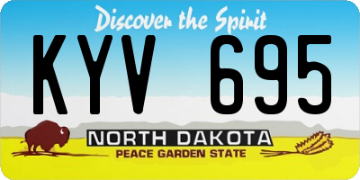 ND license plate KYV695