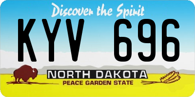 ND license plate KYV696