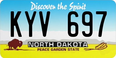 ND license plate KYV697