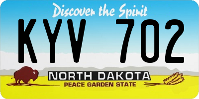 ND license plate KYV702