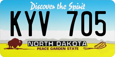 ND license plate KYV705