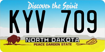 ND license plate KYV709