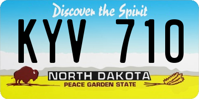 ND license plate KYV710