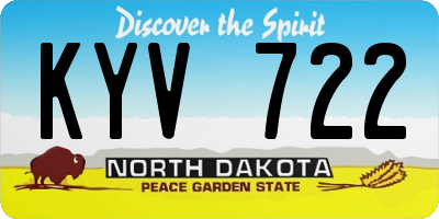 ND license plate KYV722