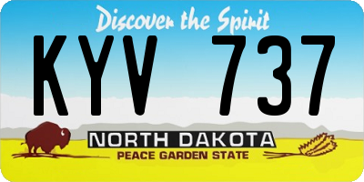 ND license plate KYV737