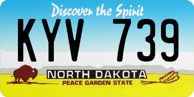 ND license plate KYV739