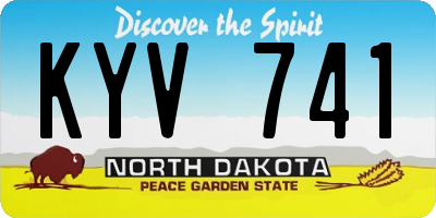ND license plate KYV741
