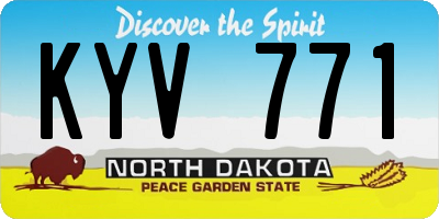 ND license plate KYV771