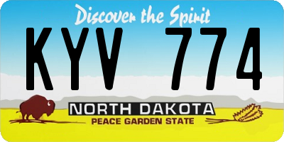 ND license plate KYV774