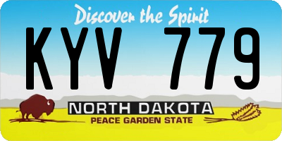 ND license plate KYV779