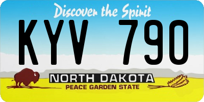 ND license plate KYV790