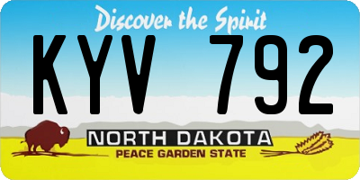 ND license plate KYV792