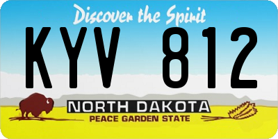 ND license plate KYV812