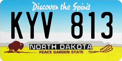 ND license plate KYV813