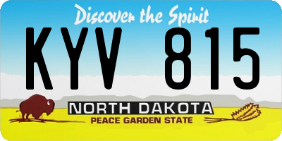 ND license plate KYV815