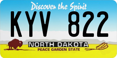 ND license plate KYV822