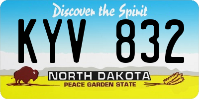 ND license plate KYV832