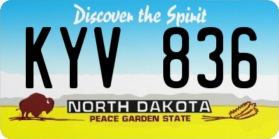 ND license plate KYV836