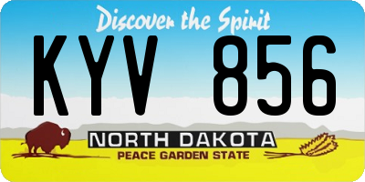 ND license plate KYV856