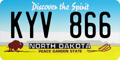 ND license plate KYV866