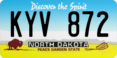 ND license plate KYV872