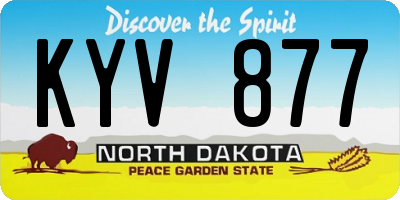 ND license plate KYV877