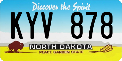 ND license plate KYV878