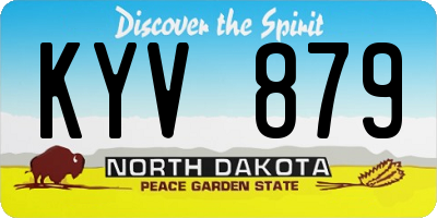 ND license plate KYV879
