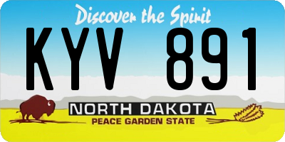 ND license plate KYV891