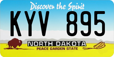 ND license plate KYV895