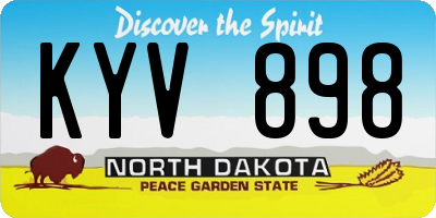 ND license plate KYV898