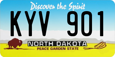 ND license plate KYV901