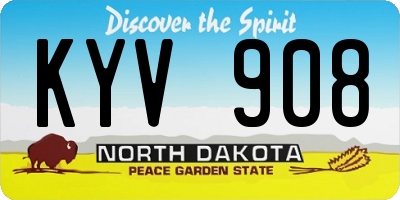 ND license plate KYV908