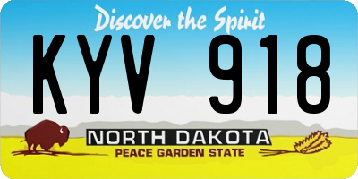 ND license plate KYV918