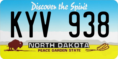 ND license plate KYV938