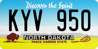 ND license plate KYV950