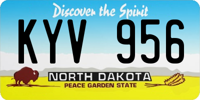 ND license plate KYV956