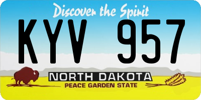 ND license plate KYV957
