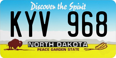 ND license plate KYV968