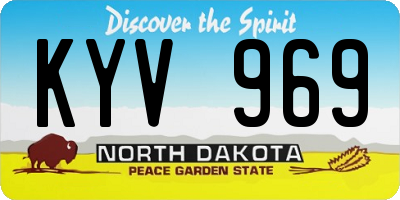 ND license plate KYV969